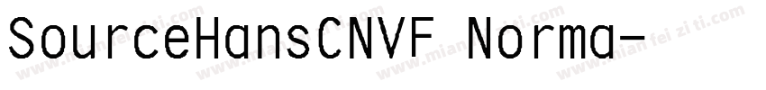 SourceHansCNVF Norma字体转换